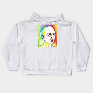 Chanakya Colourful Portrait | Chanakya Artwork 11 Kids Hoodie